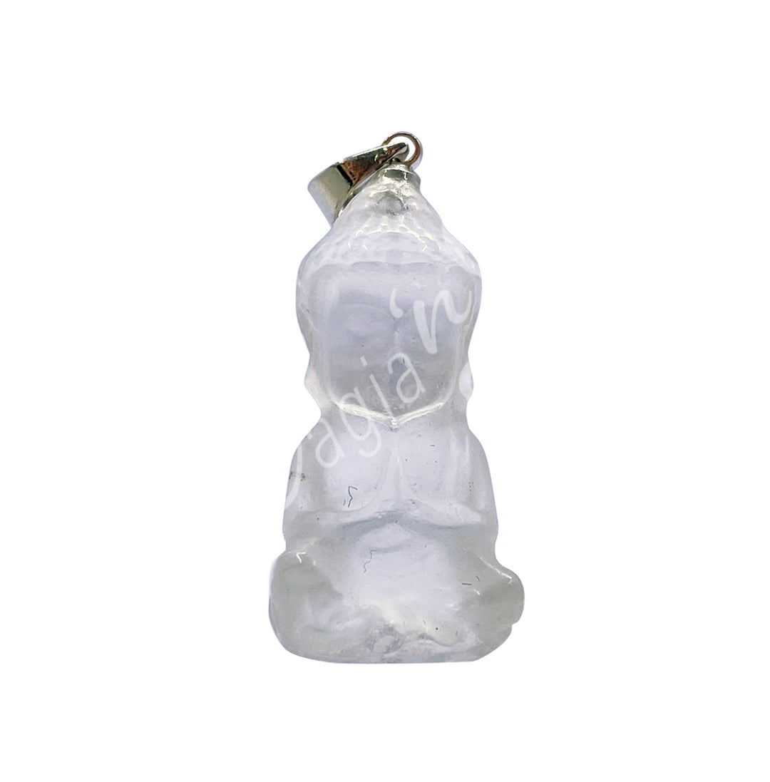 Pendant Buddha Crystal Quartz 1"
