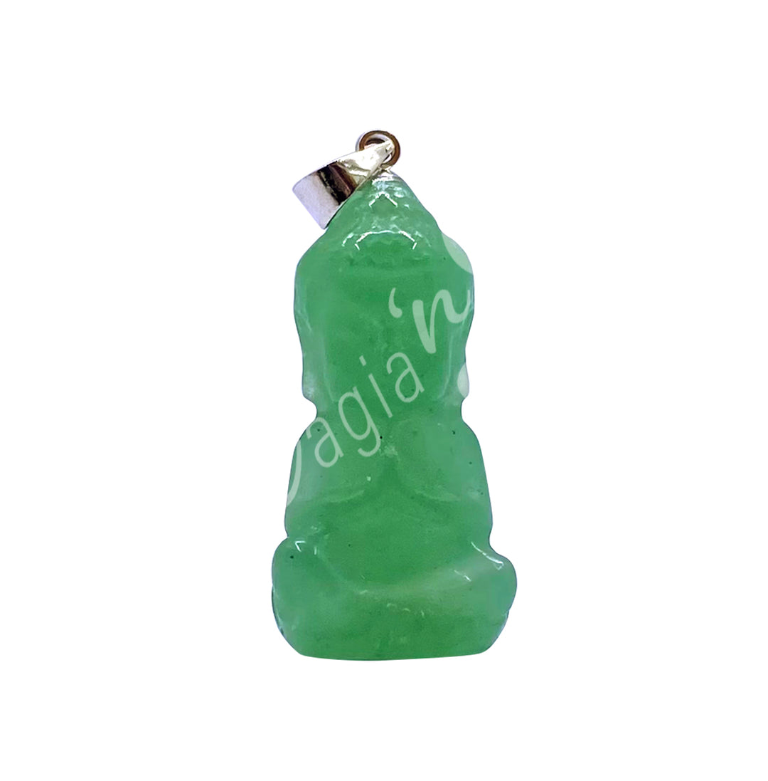 Pendant Buddha Green Aventurine 1"