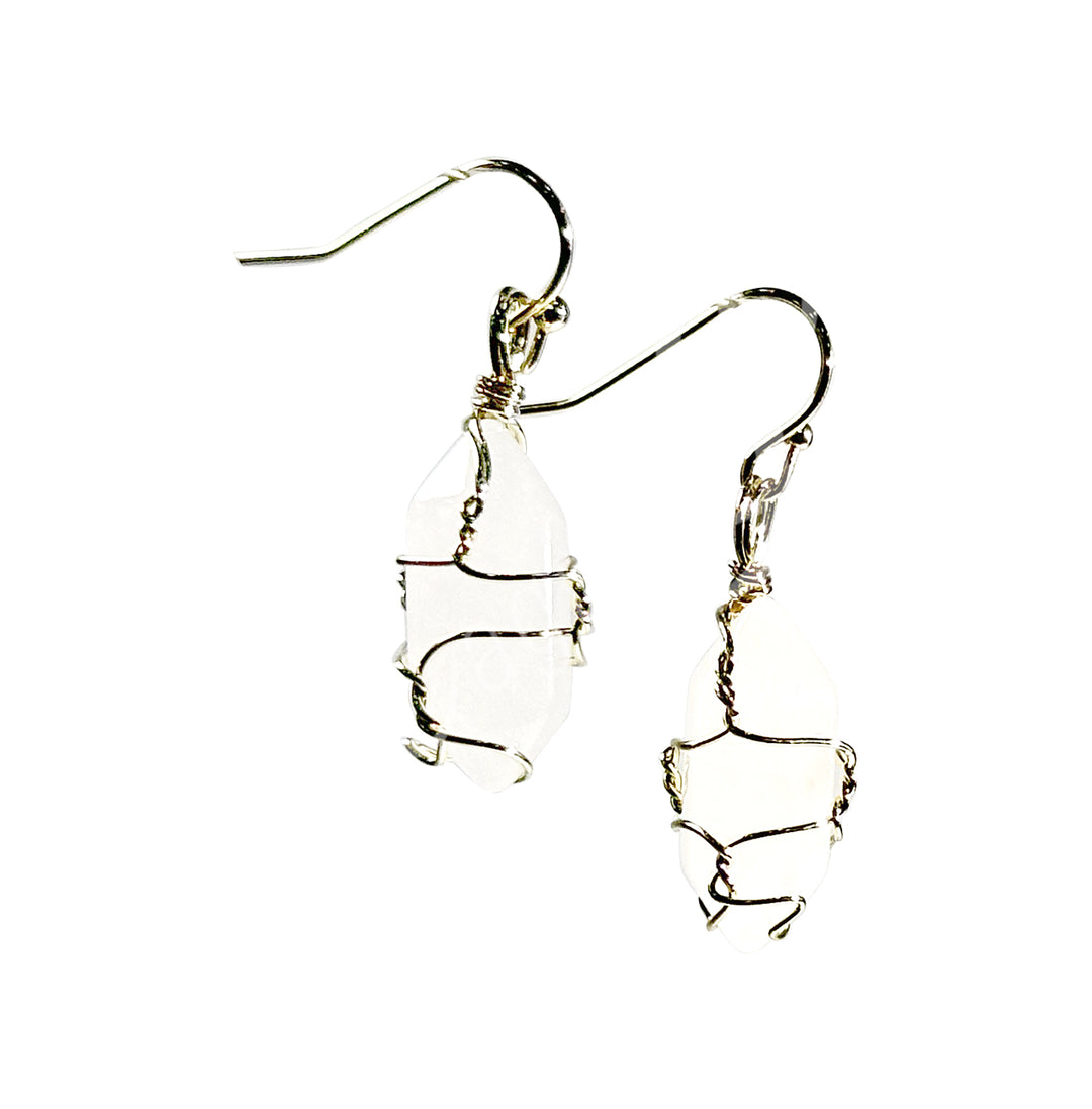 Earrings Crystal Quartz 1.25-1.5"