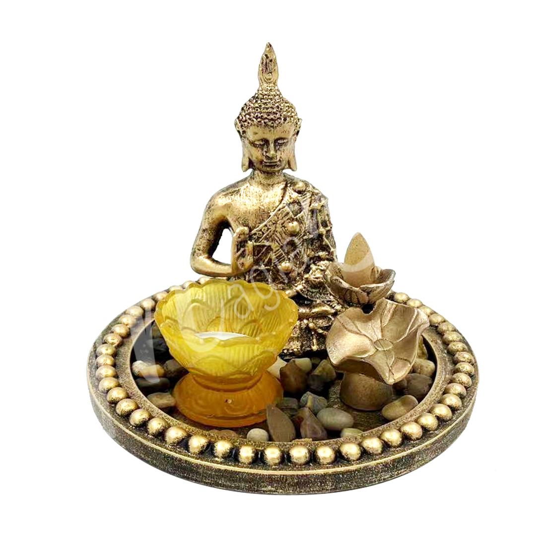 Tealight Holder & Cone Burner Buddha