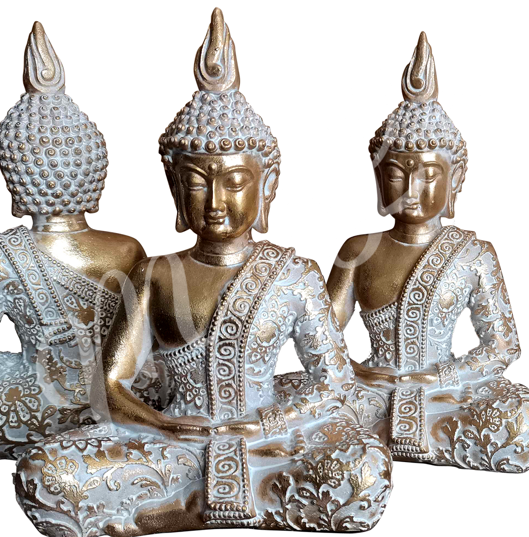 Estatua de Buda Dorado en Meditación 5.2 X 7.5"