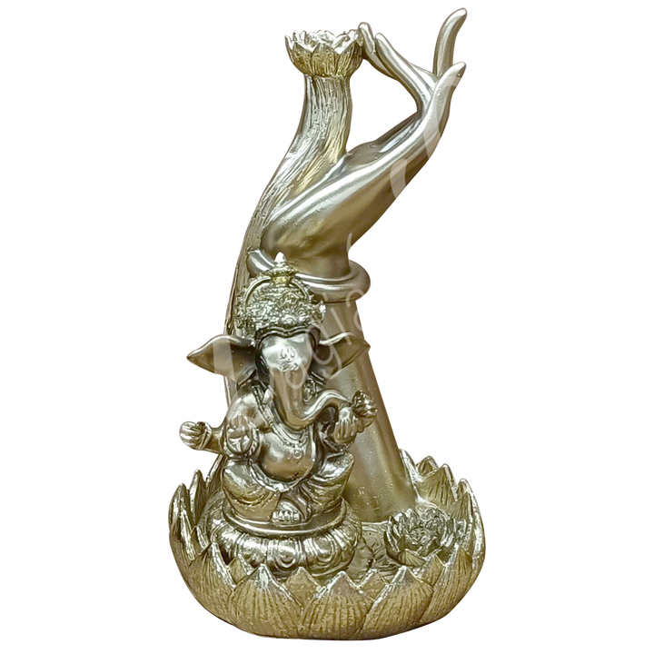Backflow Cone Burner Bronze Ganesha w Hand