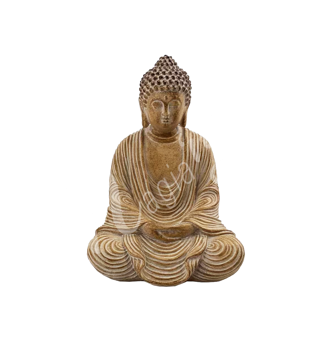 Statue Natural Buddha in Meditation 8.25 X 11.75"