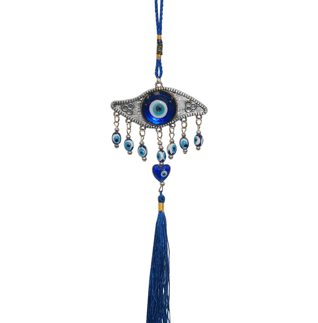 Hanging Evil Eye Eye w Tassel 11″L