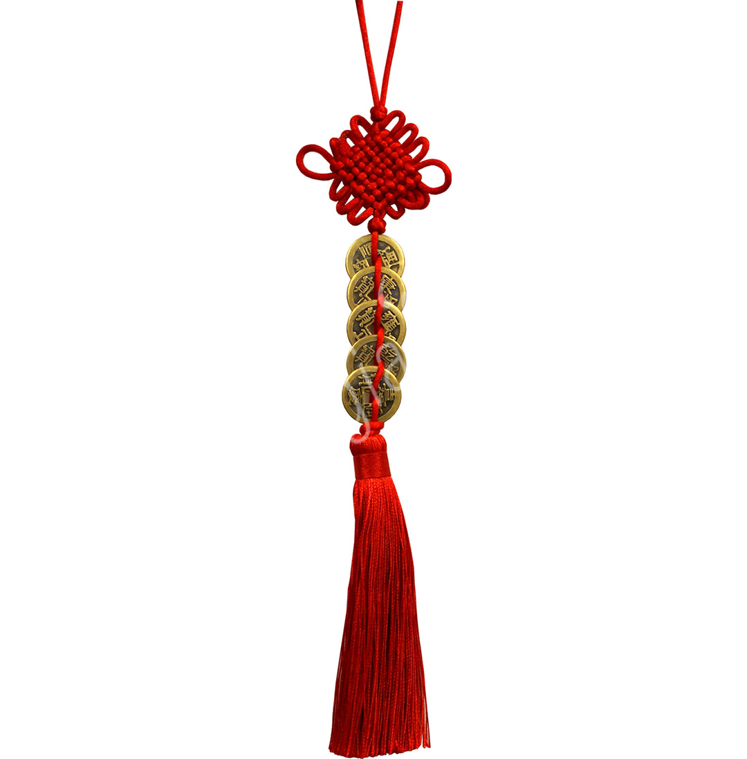FENG SHUI HANGING COIN ROW 12″L