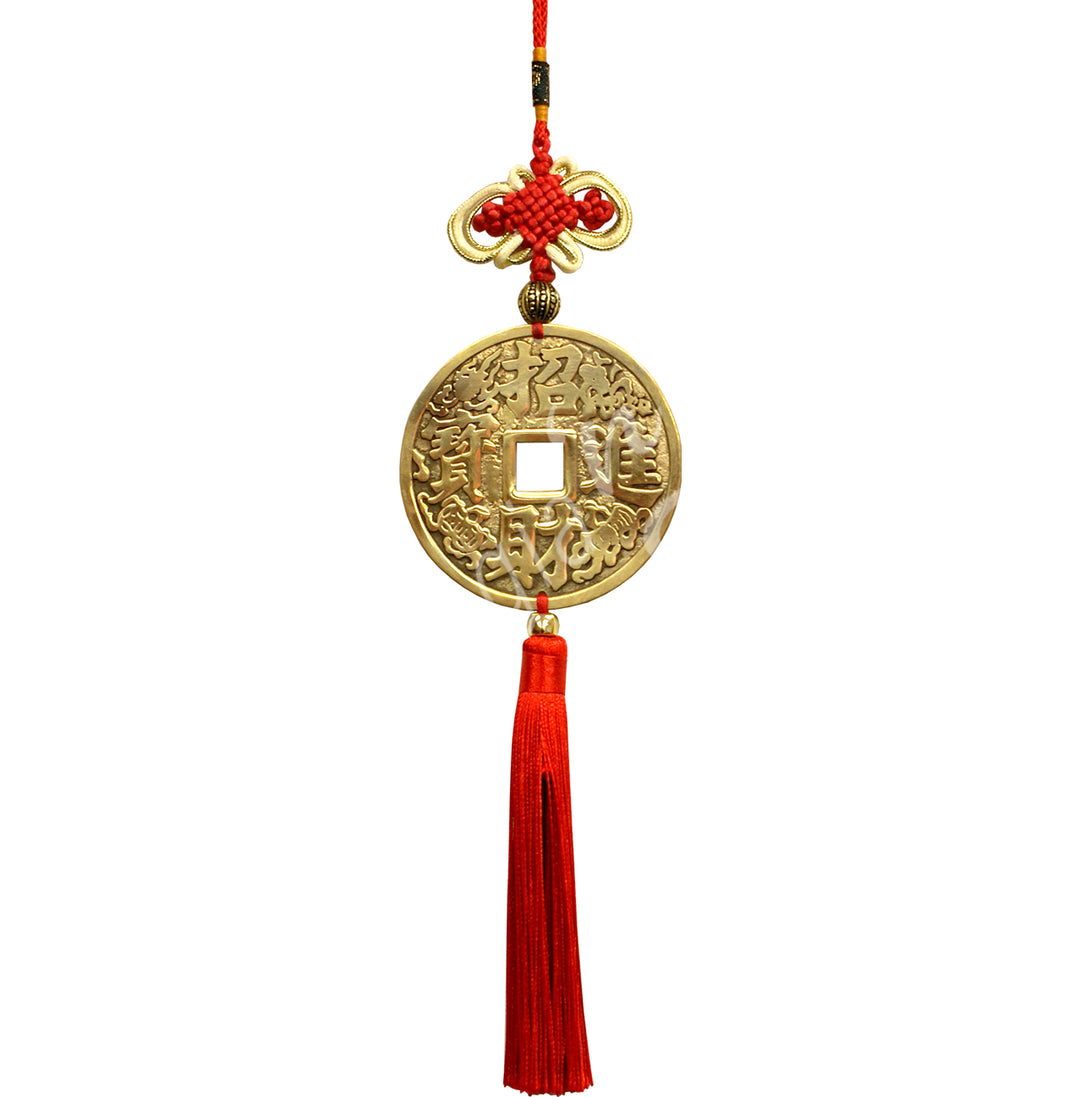 Moneda Colgante Feng Shui para la Prosperidad 14.5"