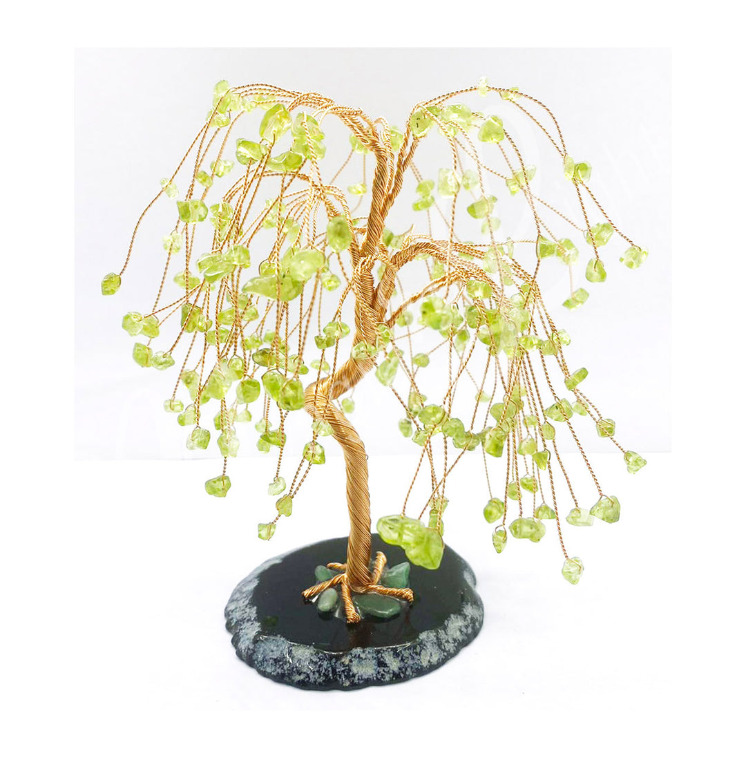 Willow Gem Tree Peridot 216 beads 7.75"