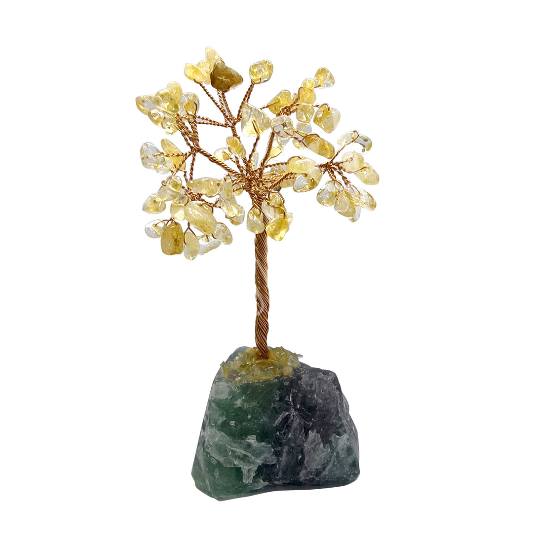 Gem Tree Citrine w Fluorite Base 63 Beads 3.15-3.5"