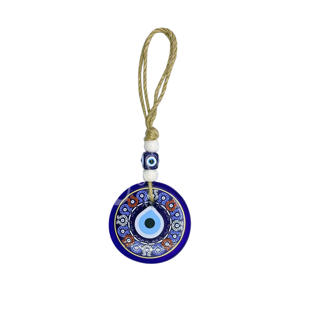 Printed Glass Evil Eye for Good Luck 3.25″dia.