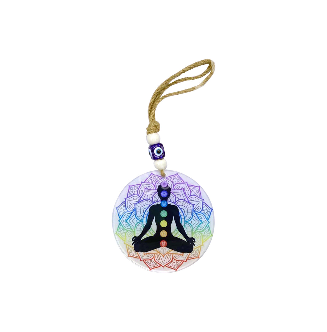 Impreso en Vidrio Buda Chakra con Loto