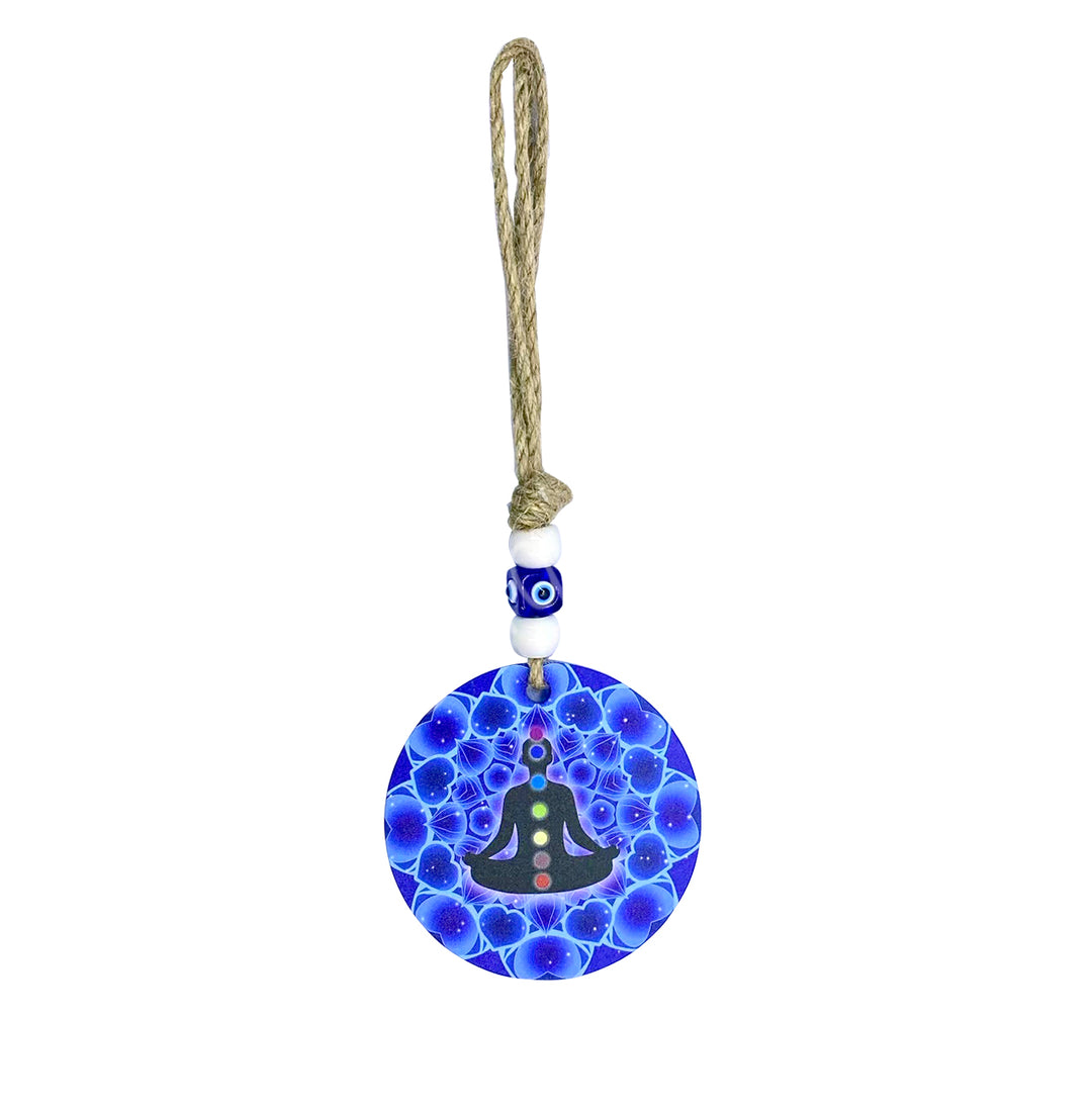 Printed Glass Chakra Buddha