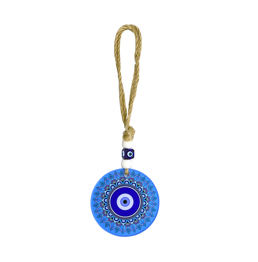 Printed Glass Evil Eye 3.25″dia.