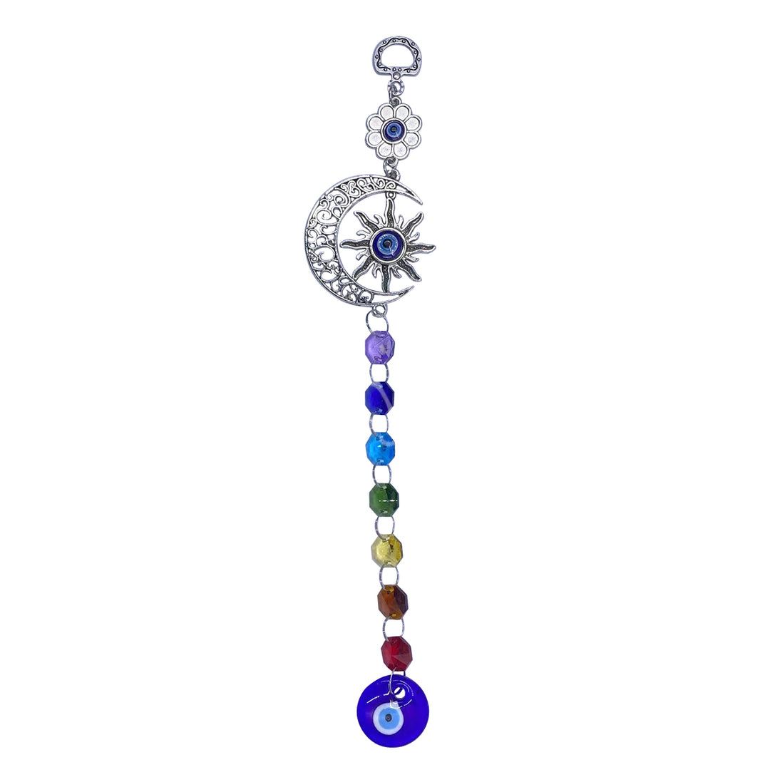 Adorno Celestial con Mal de Ojo y Chakras 11.75″