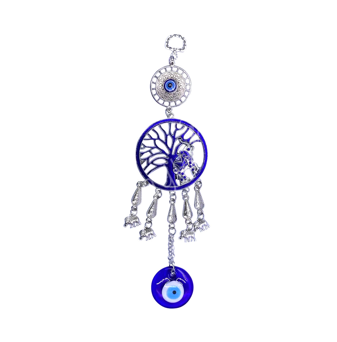 Adorno Árbol de la Vida con Mal de Ojo y Elefantes 10.25″