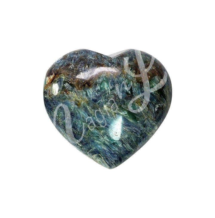 Heart-shaped Blue & Green Kyanite, seen from another angle.