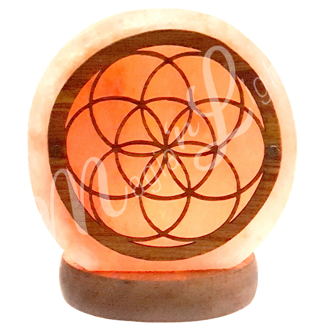 Lamp Salt Seed of Life 4"dia.