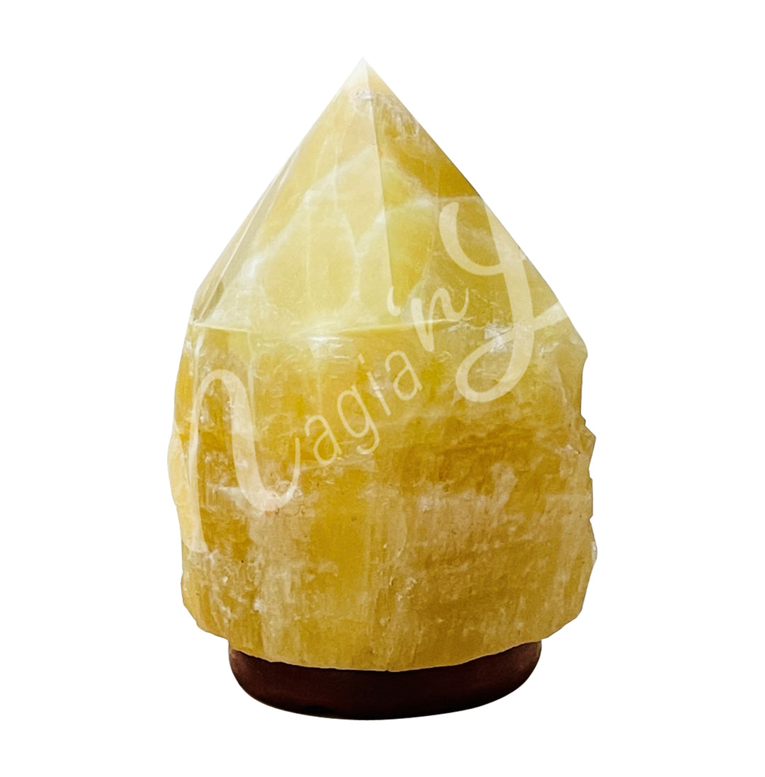 Lamp Lemon Calcite Top Polished Point 5.5-6.5"h