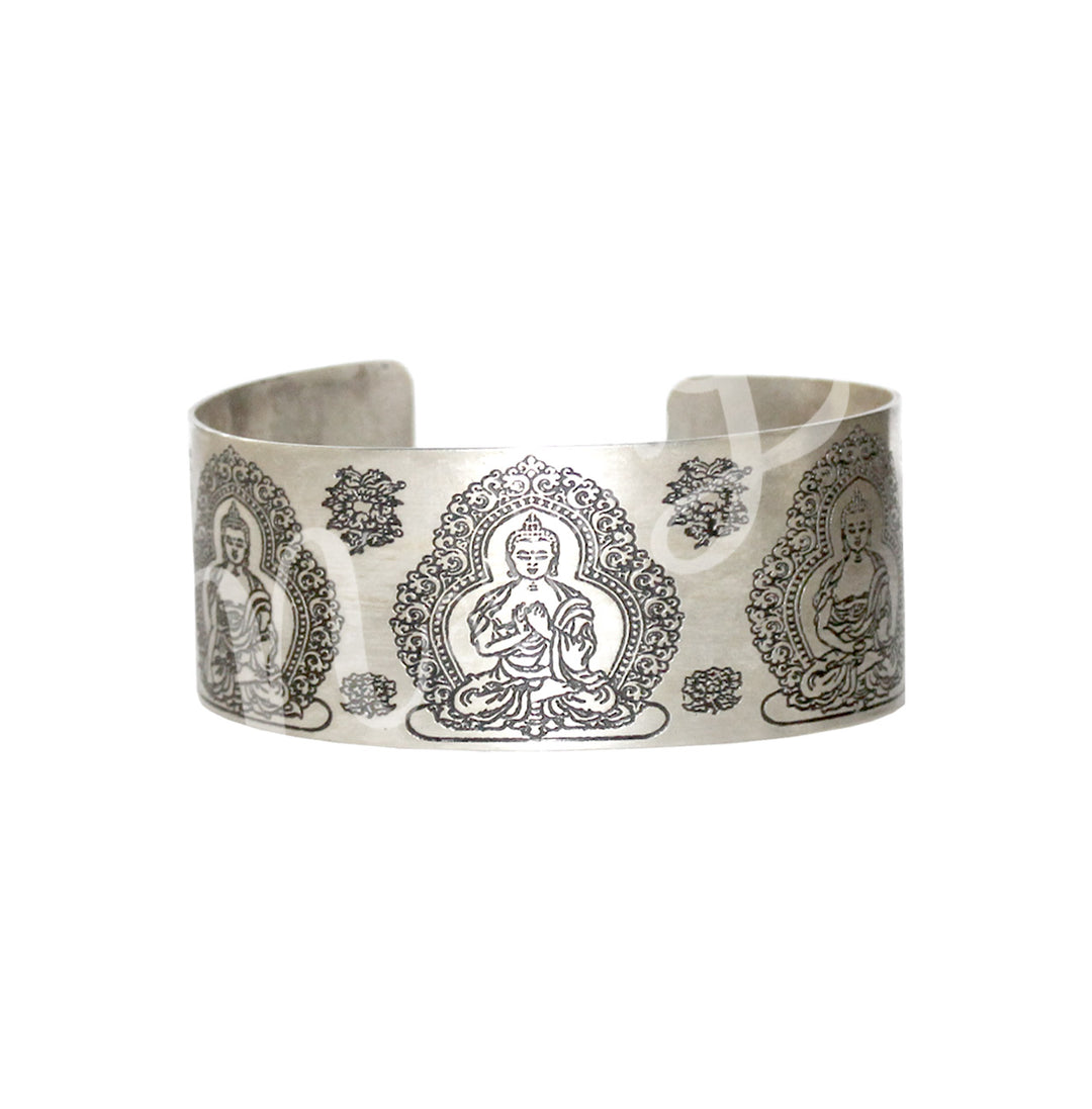 Bracelet Metal Buddha Engraved