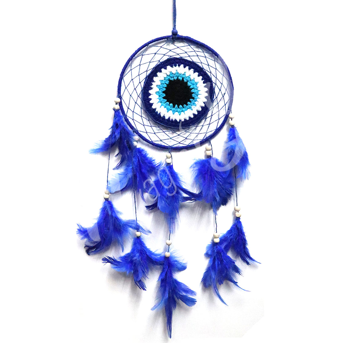 Dreamcatcher Single Evil Eye & Feathers