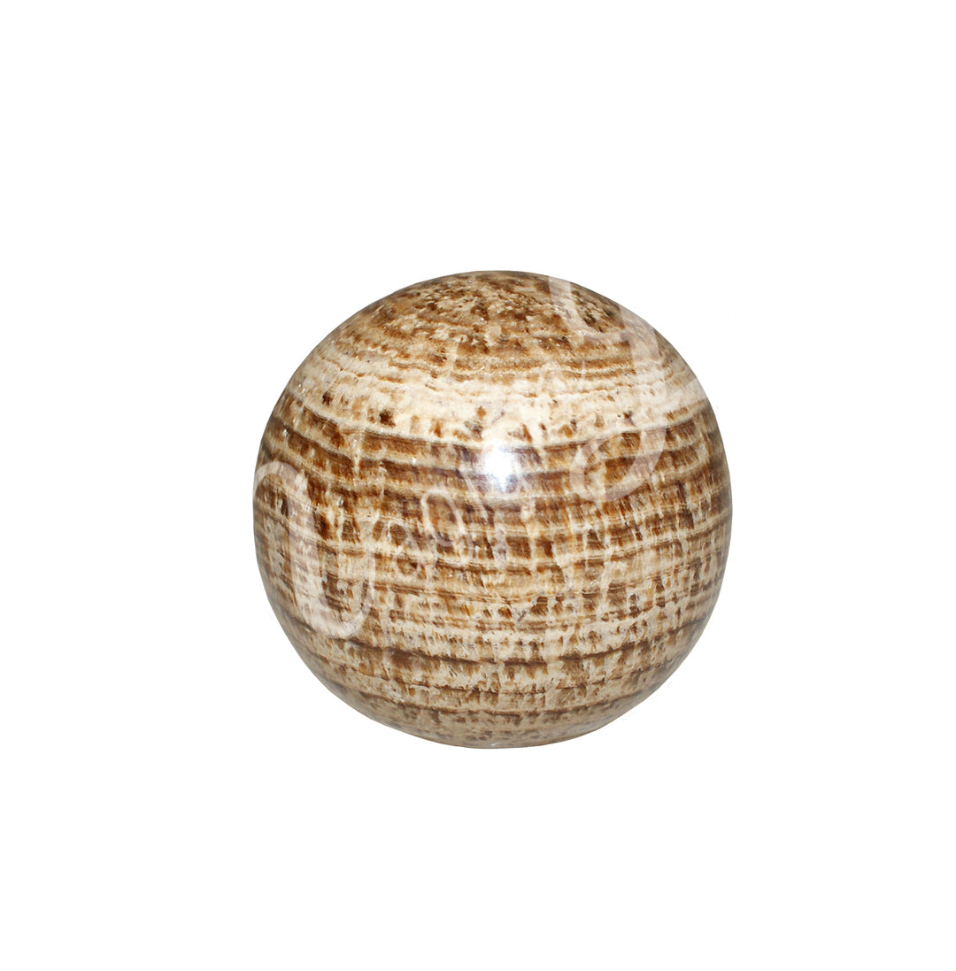 A sphere made of Aragonite.