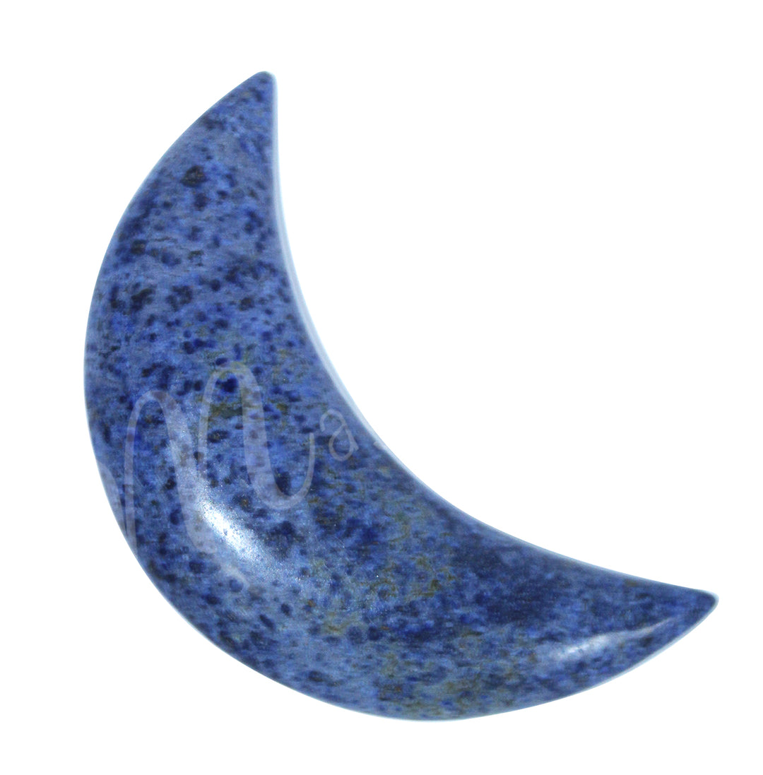 A moon-shaped Dumortierite crystal.