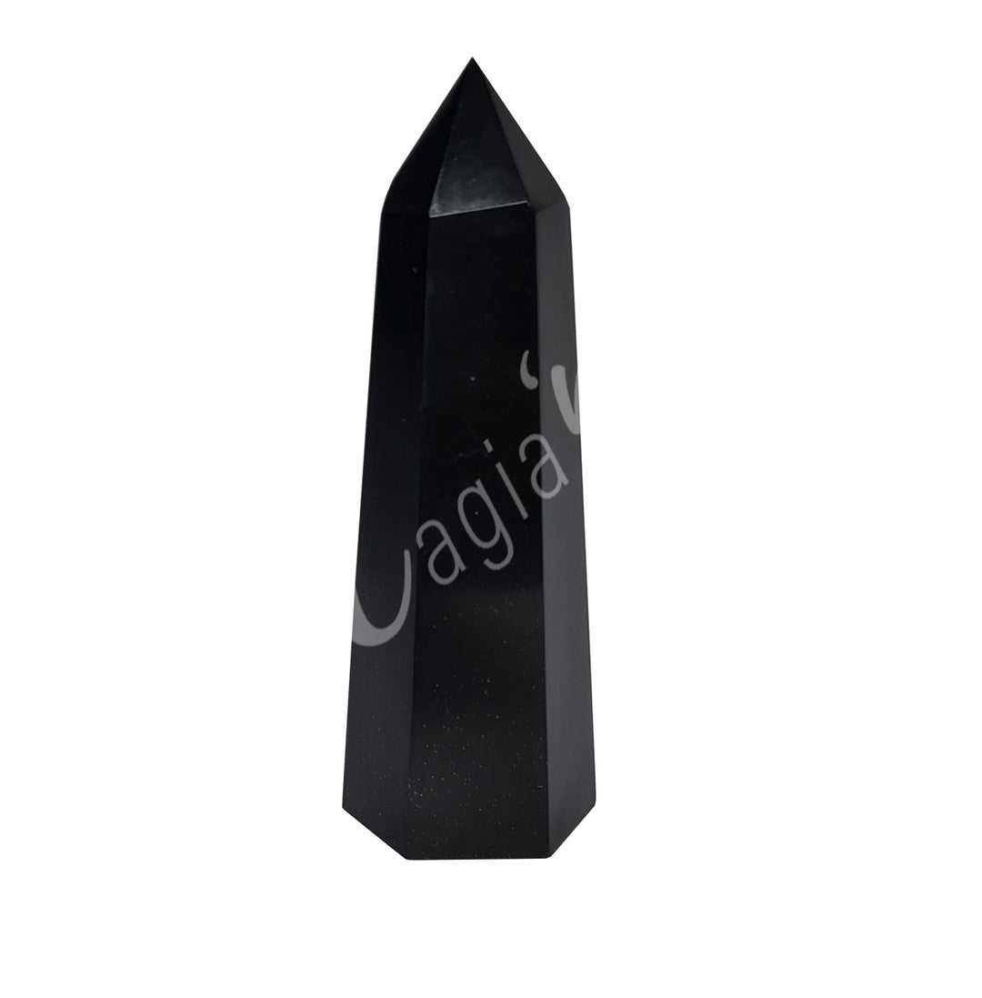 A black standing point made of black onyx.