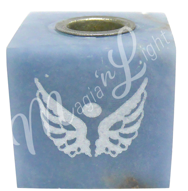 Porta Vela Mini de Angelita con Alas de Ángel 1,5"