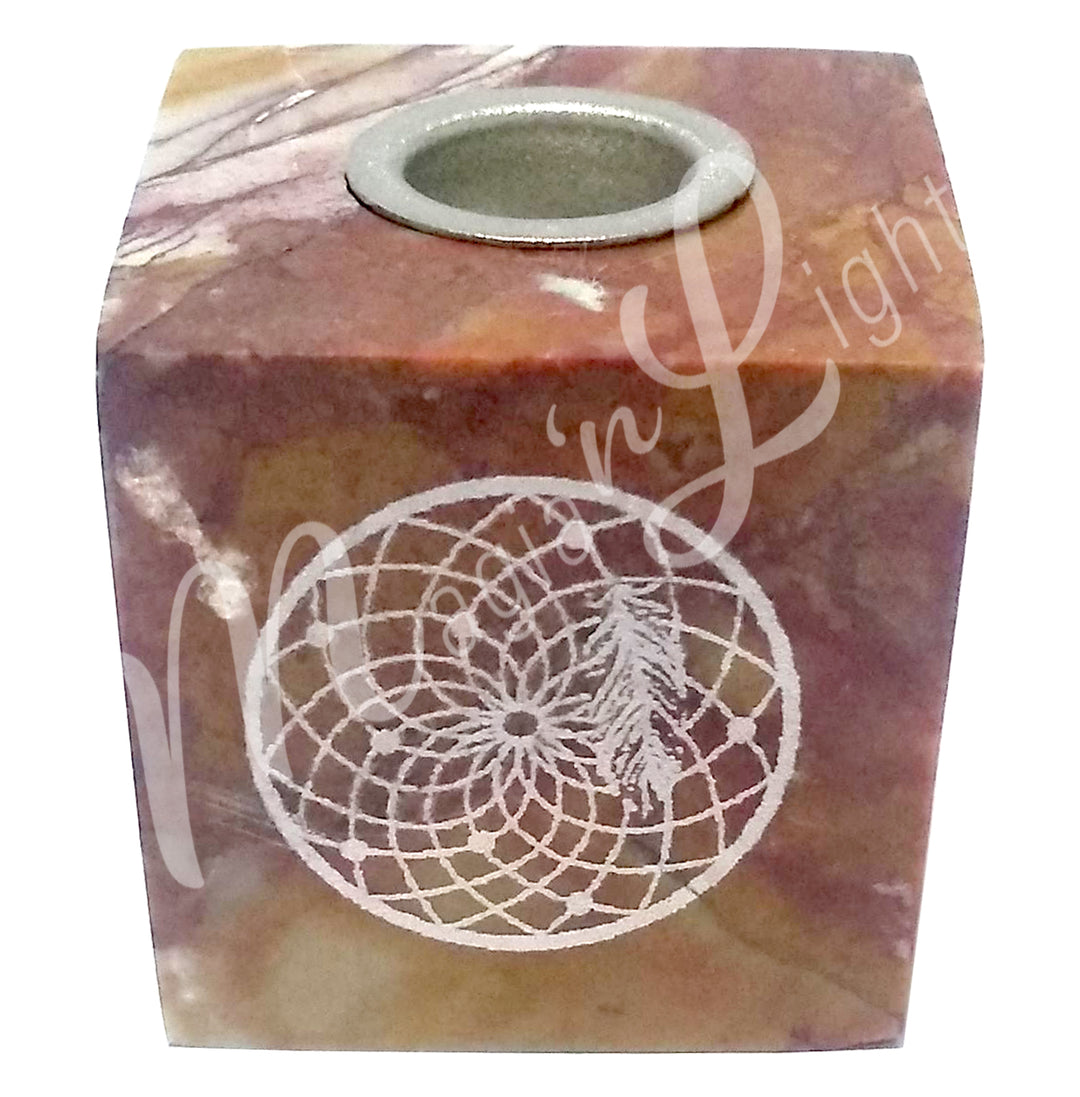 Porta Vela Mini de Dolomita con Atrapasueños 1,5"