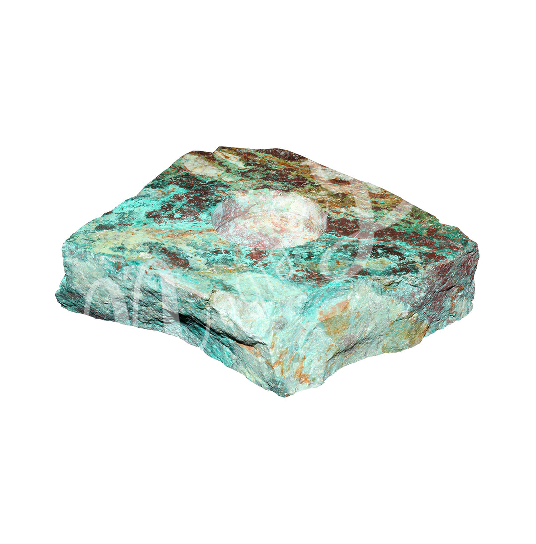 Tealight Holder Chrysocolla Top Polished 2.5"