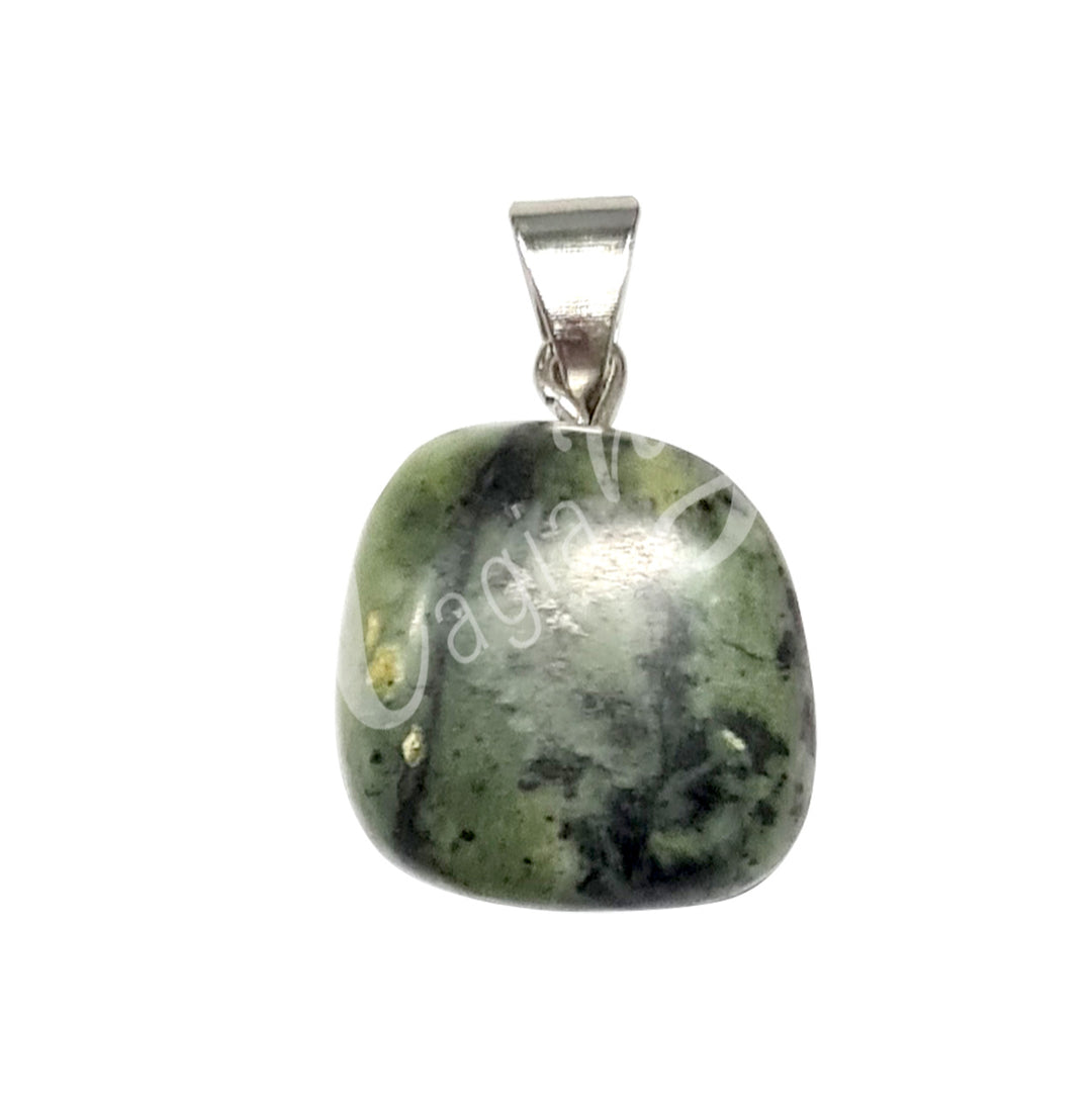 Pendant Tumbled Stone Nephrite Jade 0.5-0.75″
