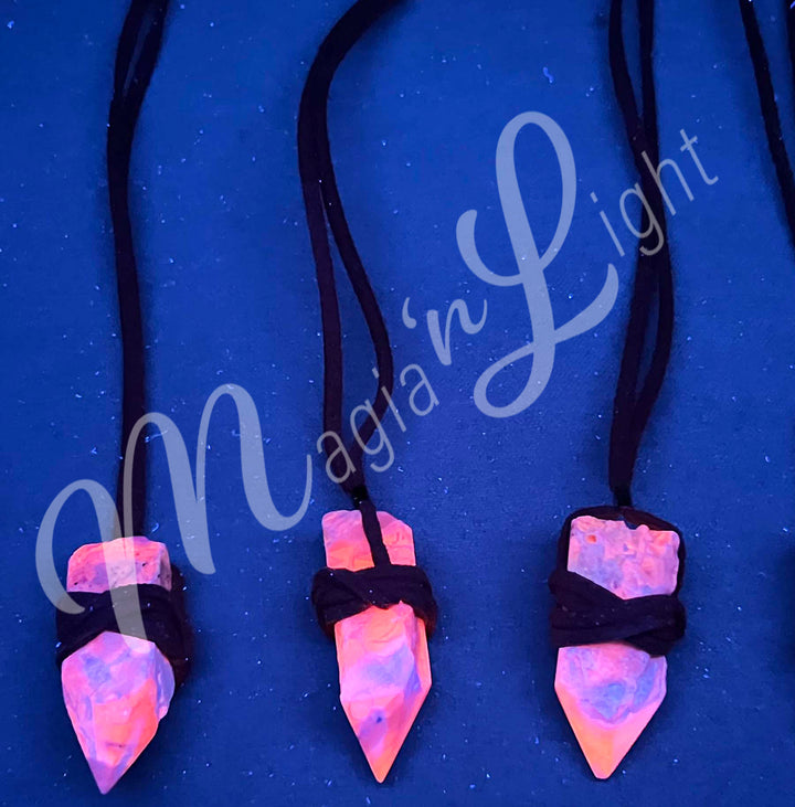Necklace Pink Mangano Calcite Wrapped Point