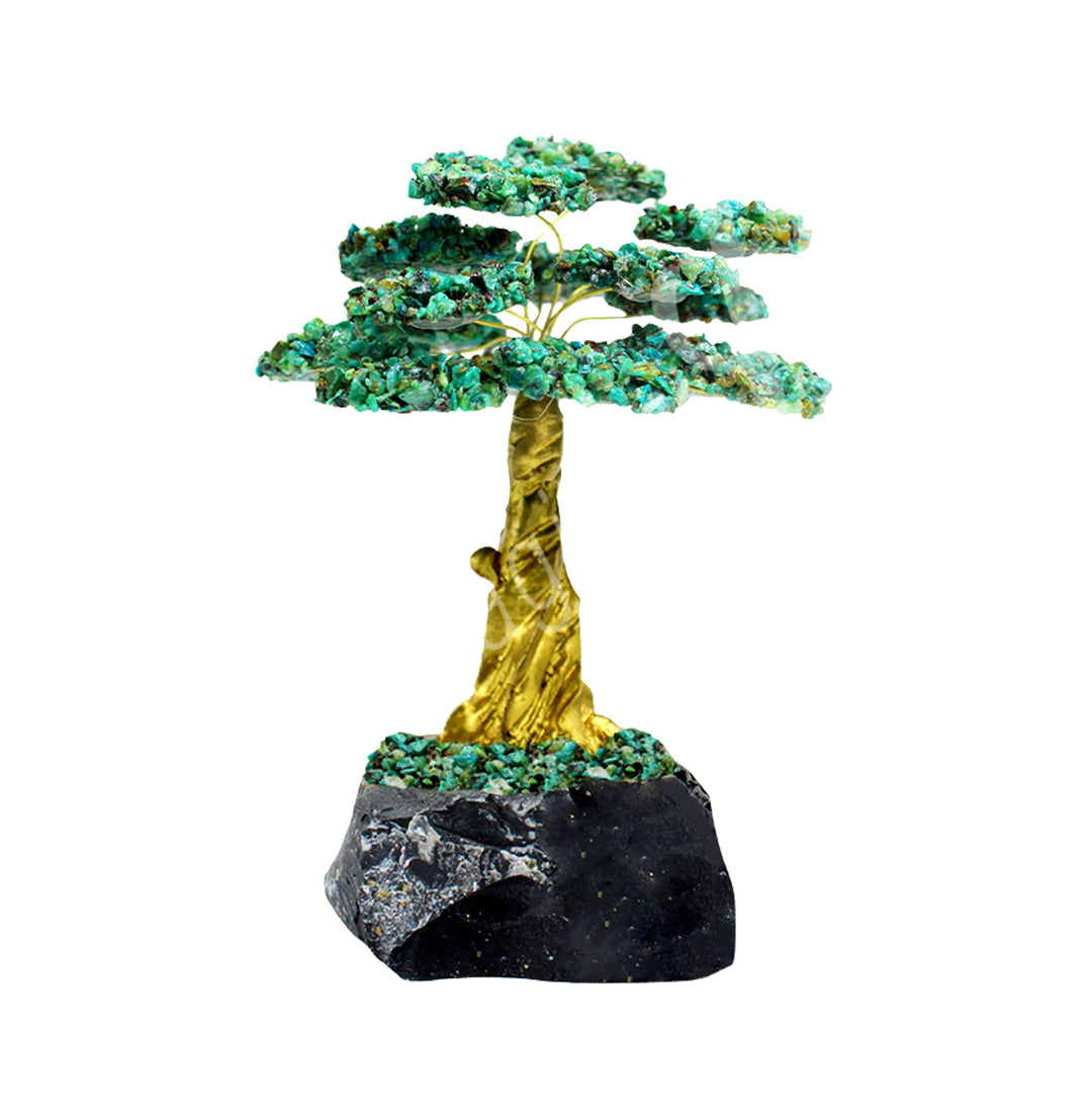 Gem Tree Chrysocolla w Pyrite Base 4.75"