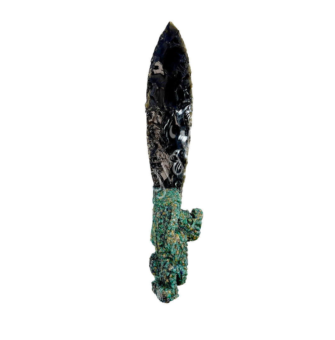 Athame Black Obsidian Orgone with Dragon Handle 7-8"