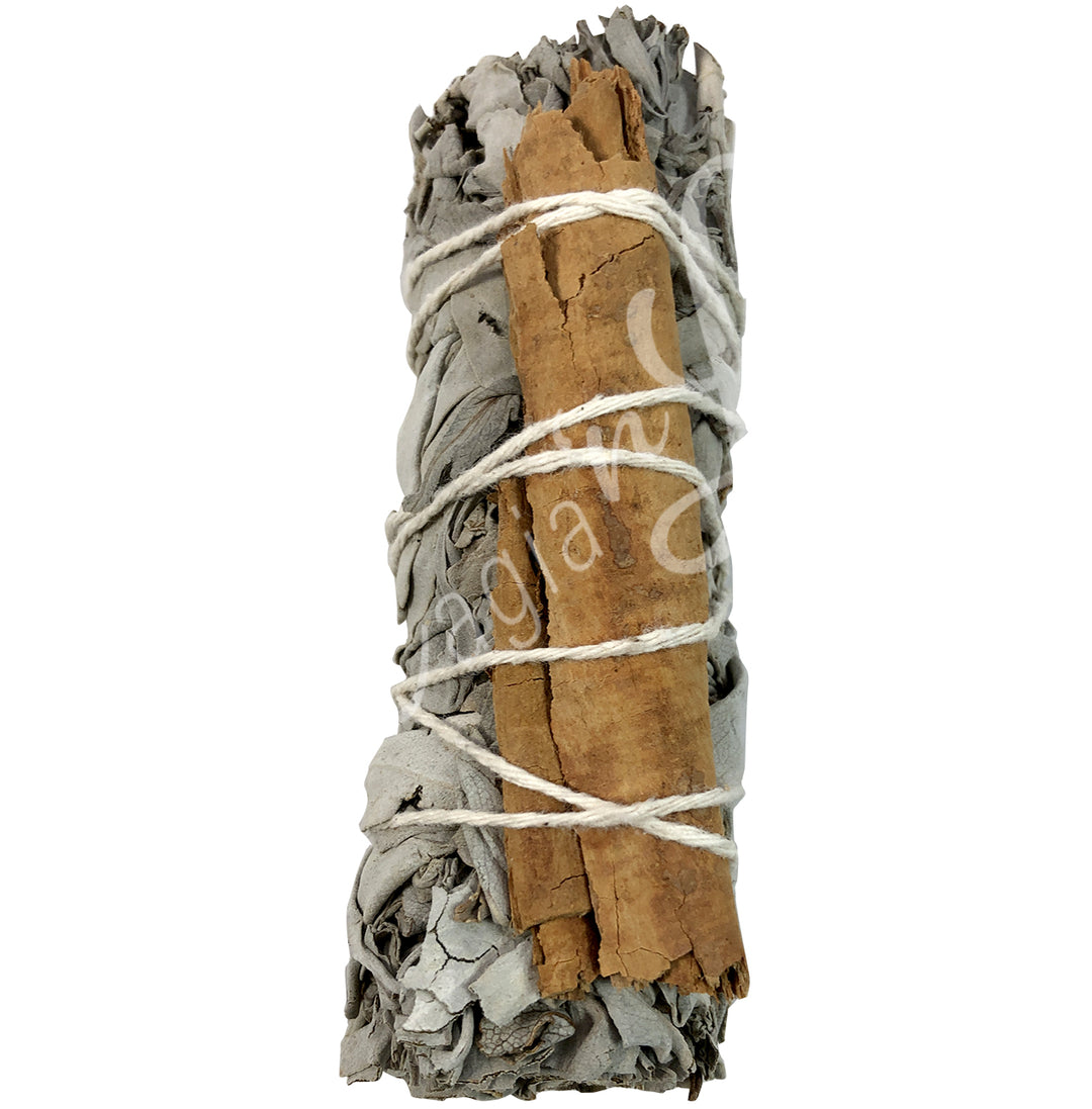 Smudge Stick White Sage & Cinnamon 4-4.5″