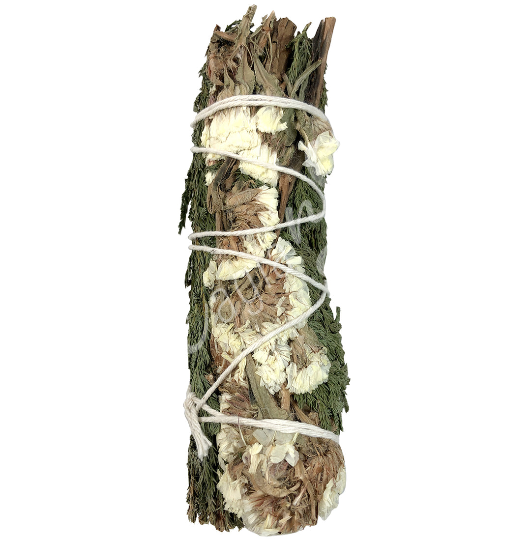 Smudge Stick Cedar & White Sinuata 4-4.5″