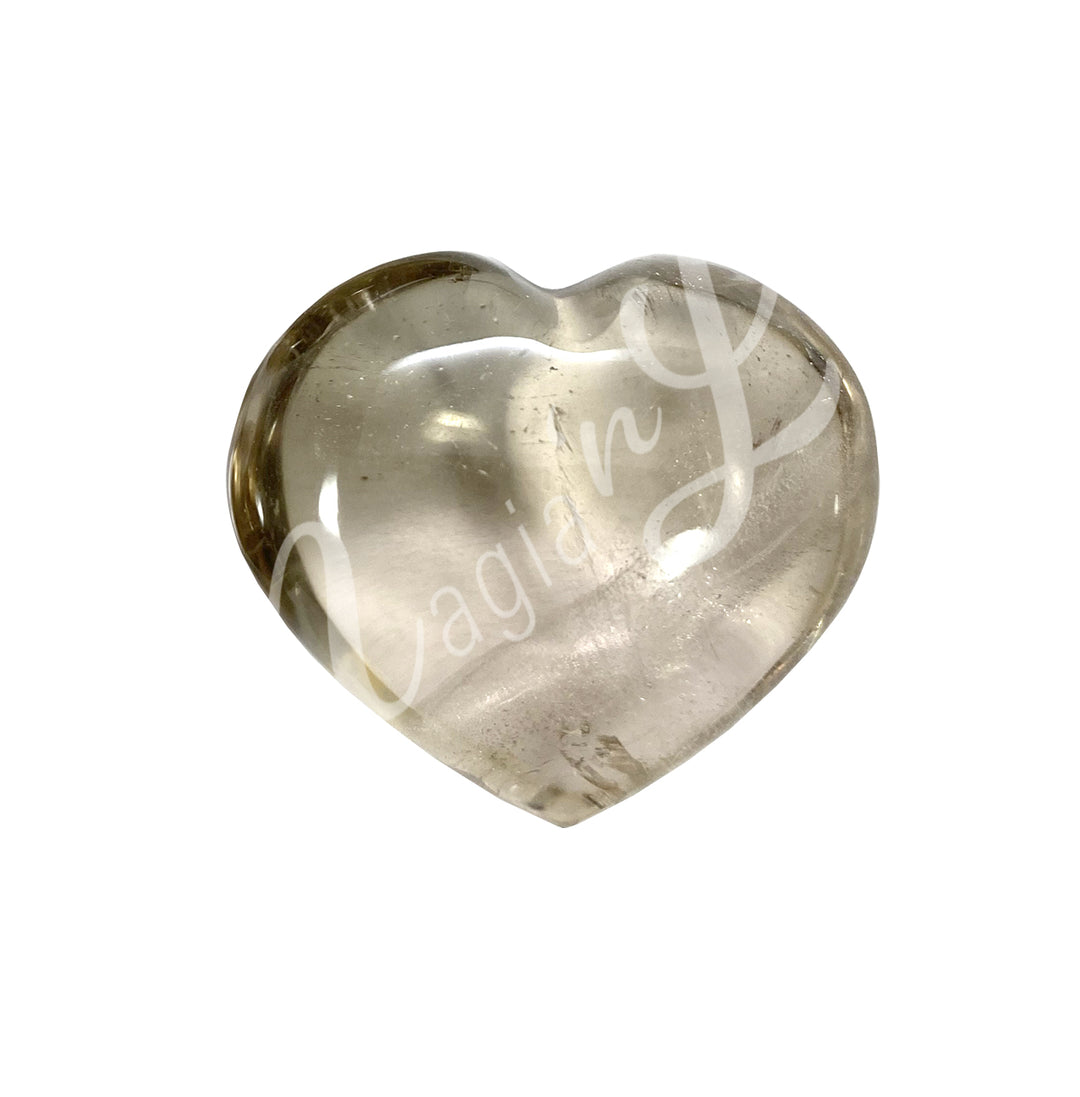 Heart-shaped crystal quartz first quality grade.