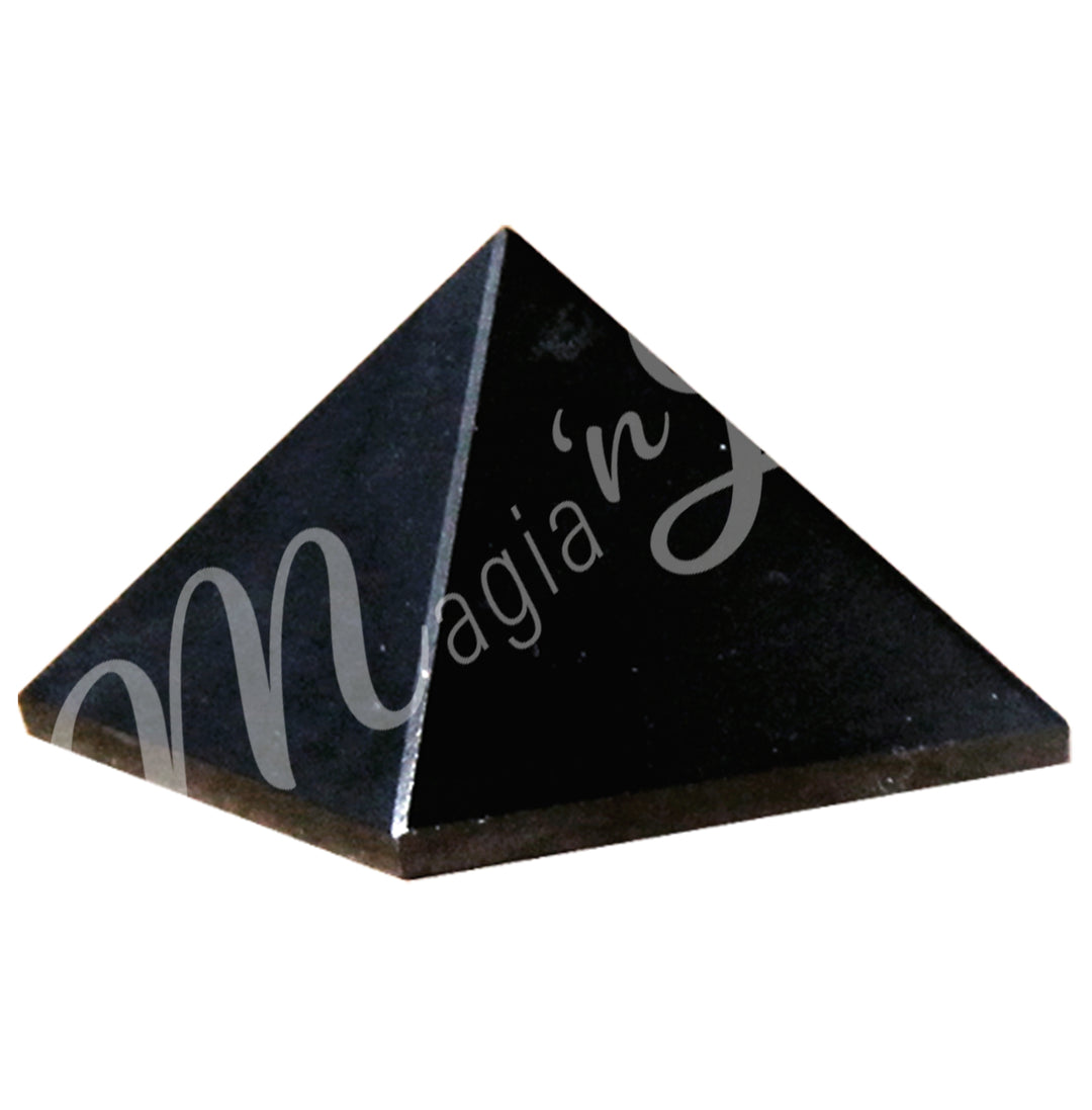 A four side pyramid made of Shungite.