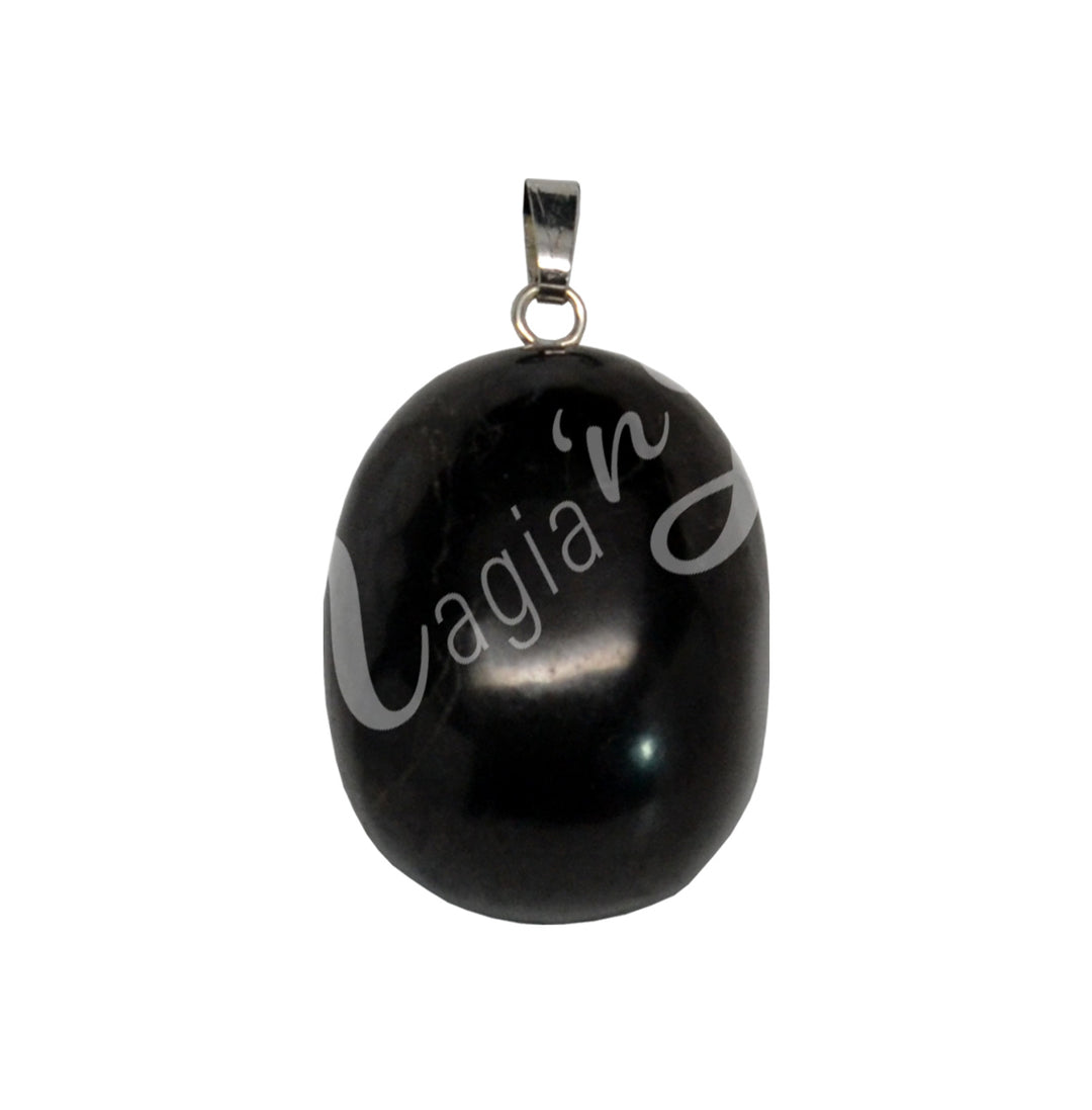 Pendant Tumbled Stone Shungite 1.25-1.75″