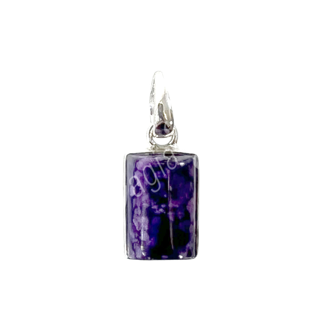 Sterling Silver Pendant Sugilite Cabochon 24mm
