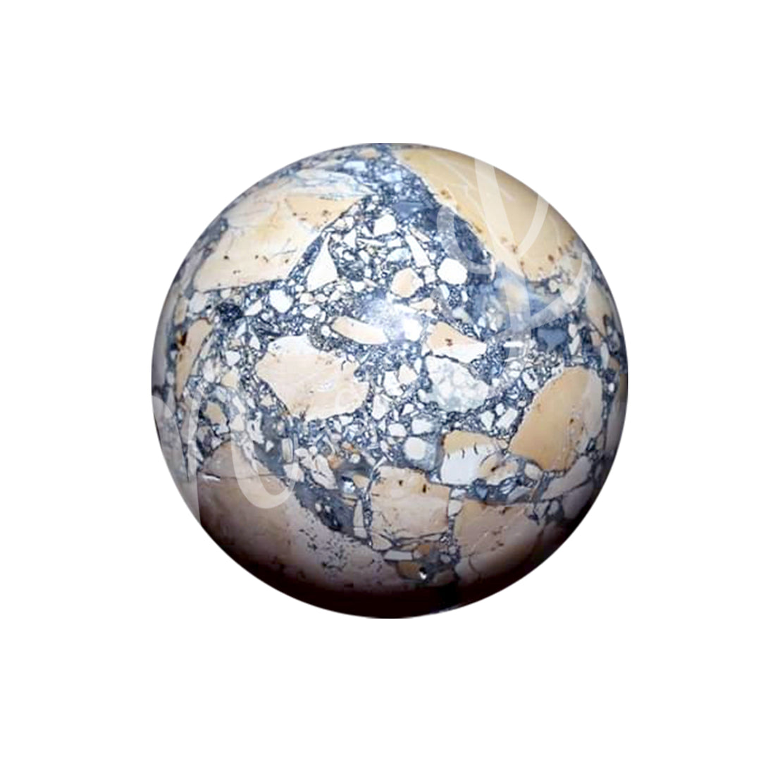 A sphere made of Maligano Jasper.