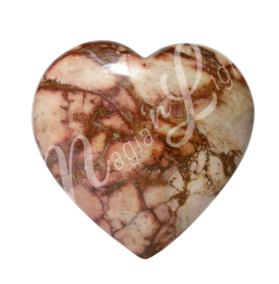 Corazón de Jaspe Porcelana Rosa 2″
