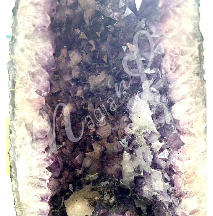 Close-up of the purple interior.