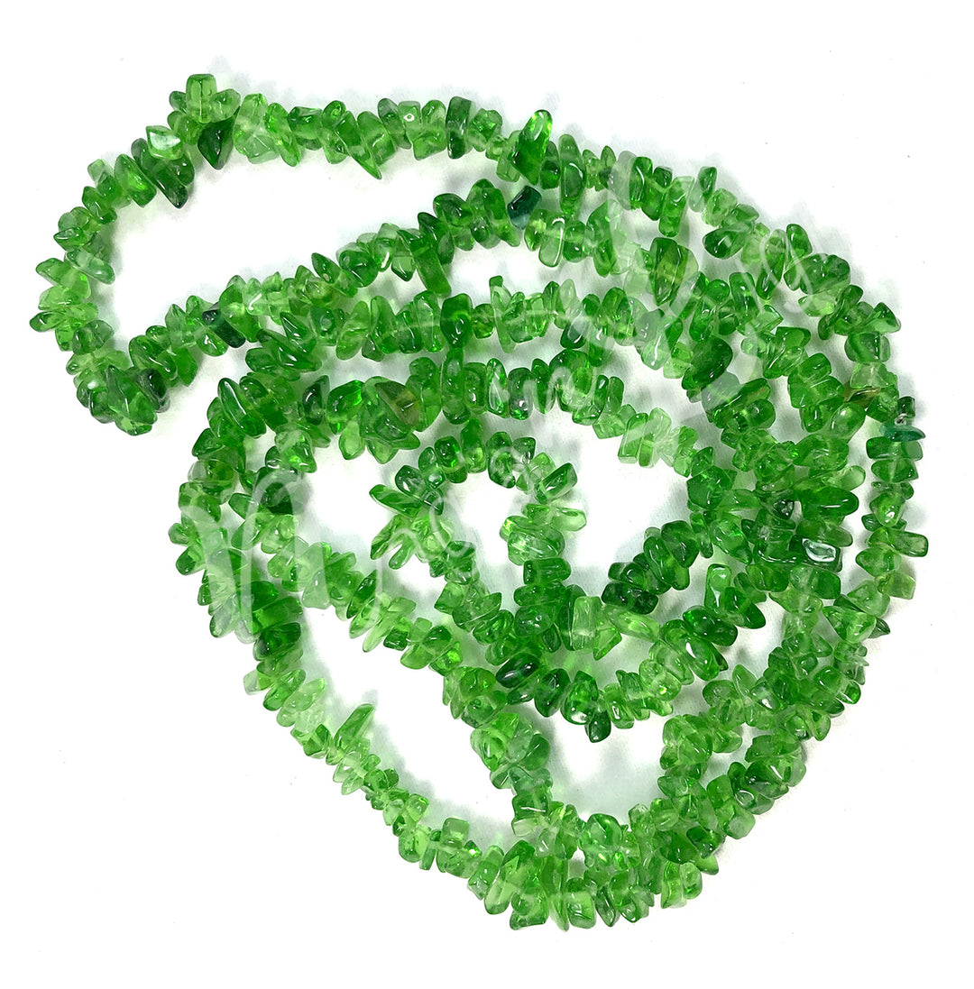 Collar de Chips de Vidrio Verde 36"