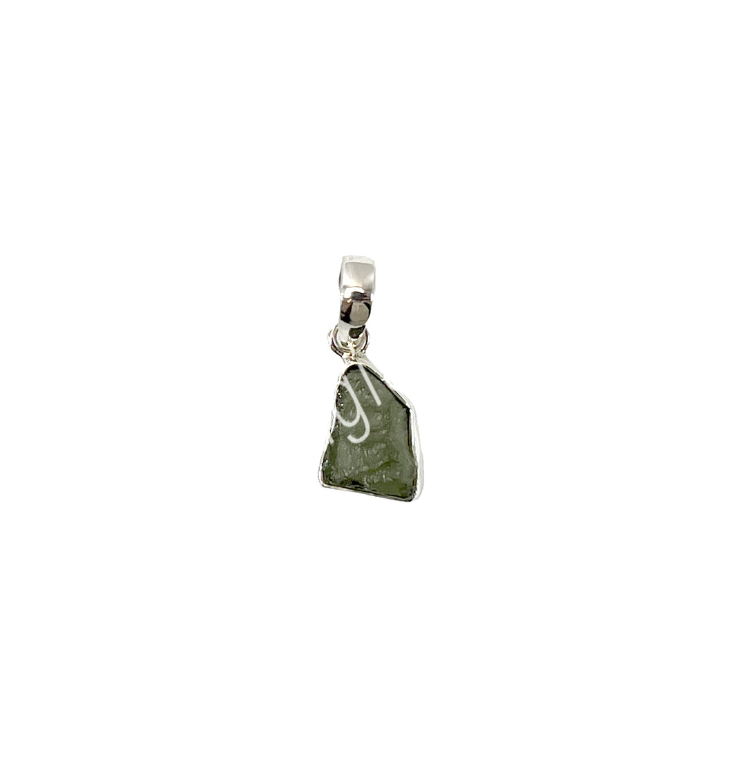 Sterling Silver Pendant Moldavite 21-24mm