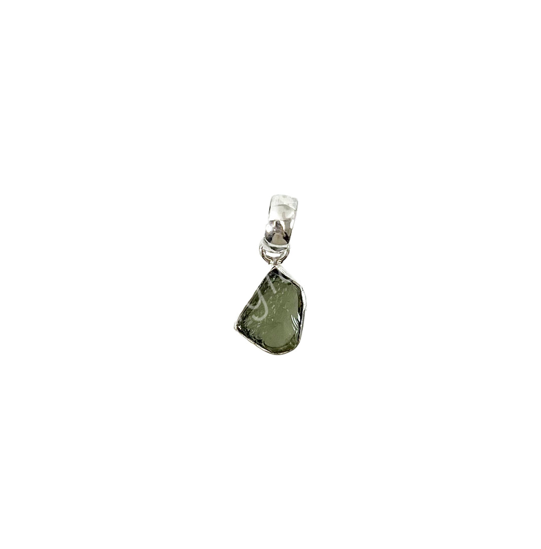 Sterling Silver Pendant Moldavite 18-20mm