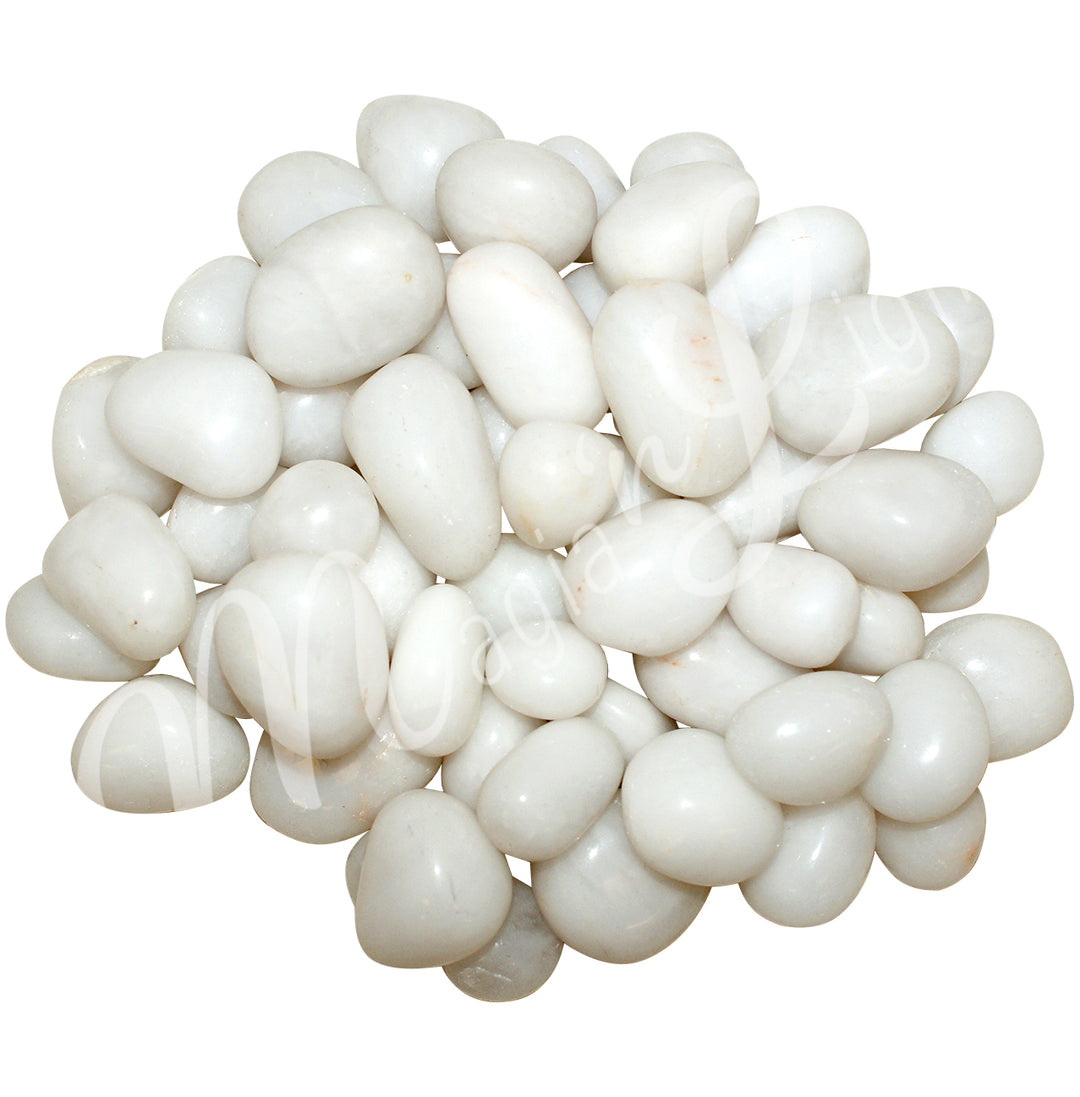 Tumbled Stone White Agate 30-40mm