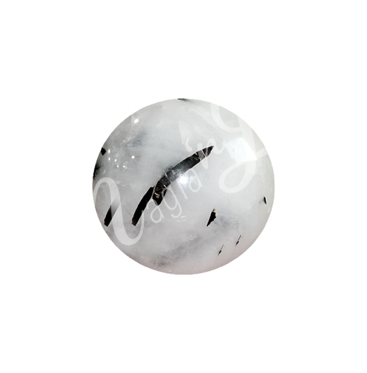 Sphere Quartz with Black Tourmaline