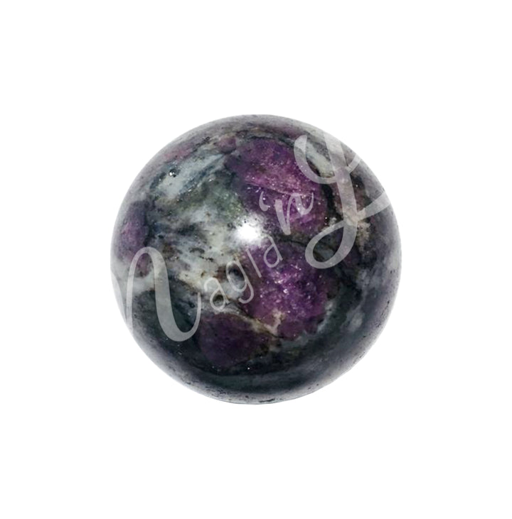 Sphere Garnet in Astrophyllite