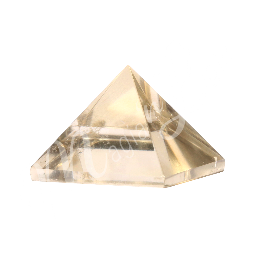 A four side pyramid made of Smoky Quartz.