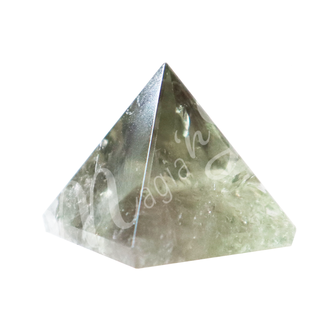 A four side pyramid made of Prasiolite.